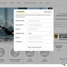 Strona internetowa DAWG3 - zapis do newslettera