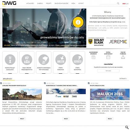Strona internetowa DAWG - główna